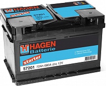 Аккумулятор Hagen 57201 (72 Ah) LB